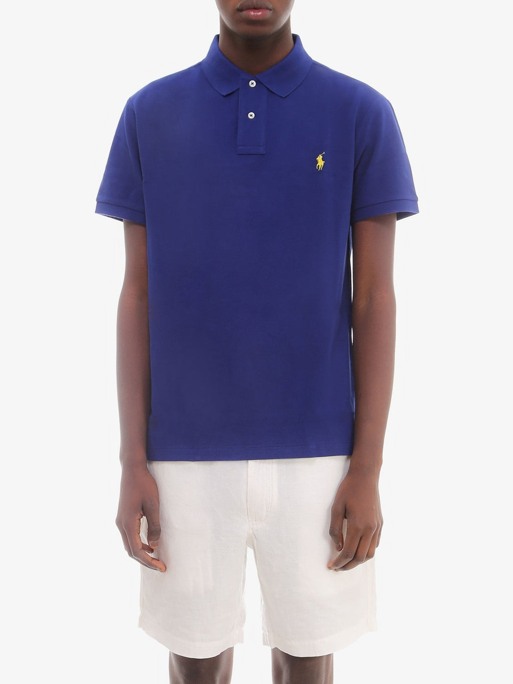 Cotton polo shirt with logo embroidery 3