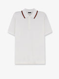 Cotton polo shirt with Nastro Web detail on the collar
