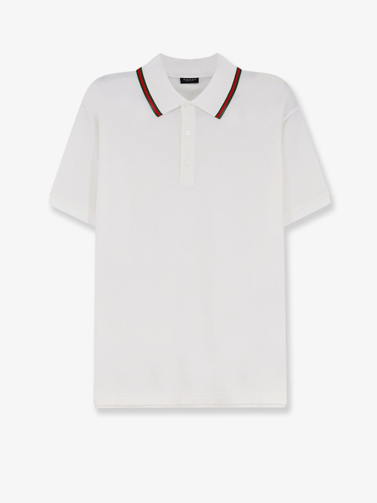 Cotton polo shirt with Nastro Web detail on the collar