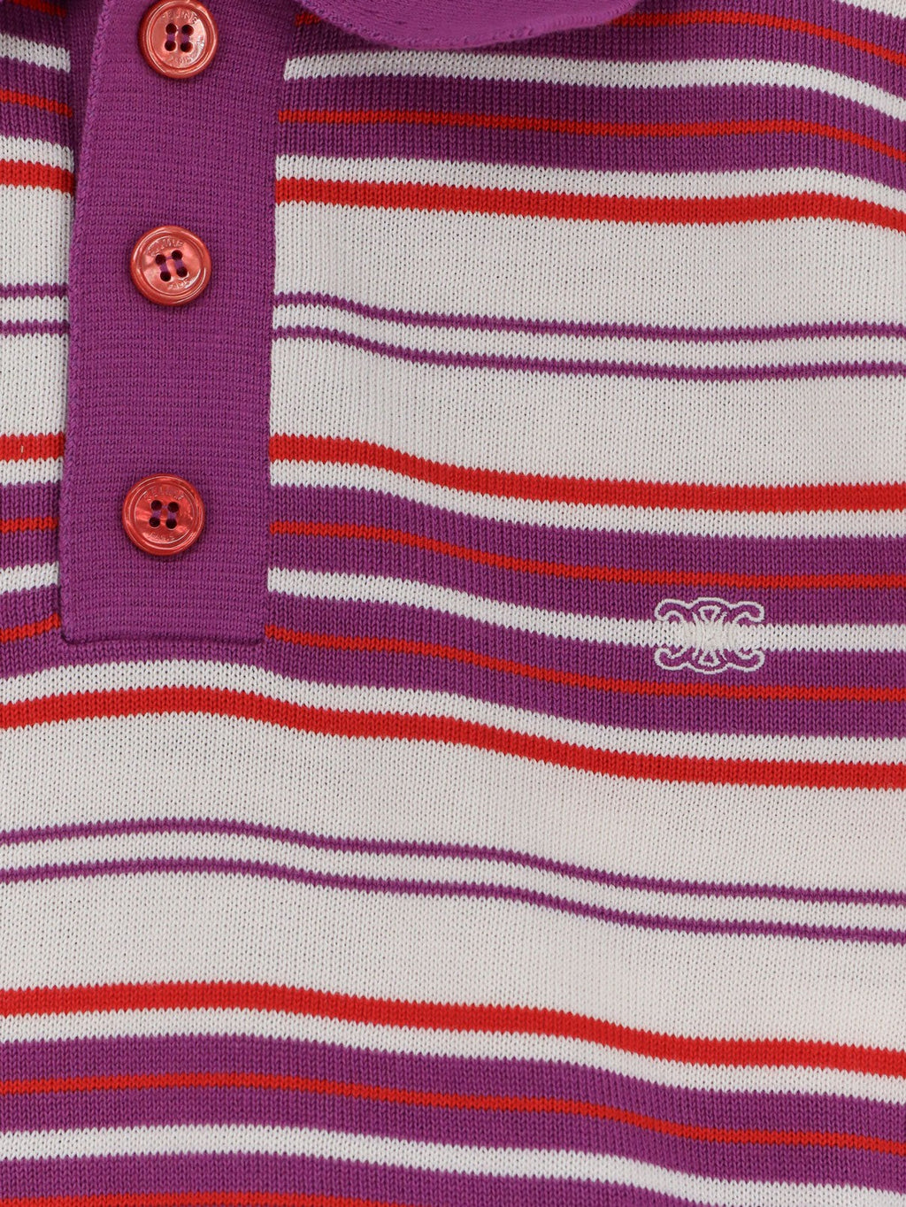 Cotton polo shirt with striped pattern 3