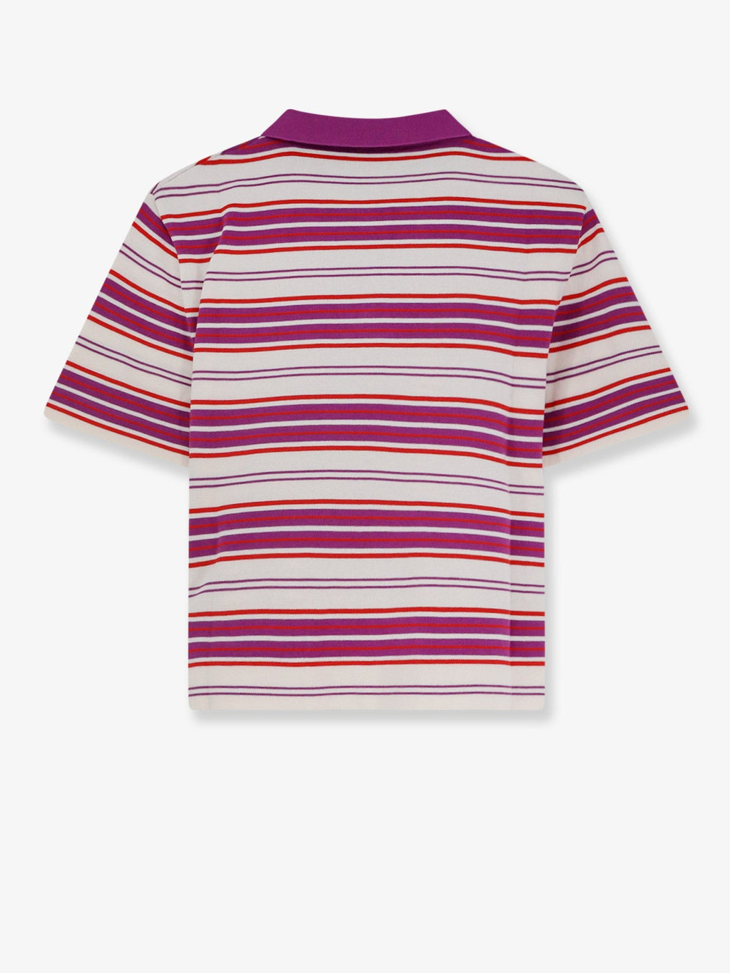 Cotton polo shirt with striped pattern 2