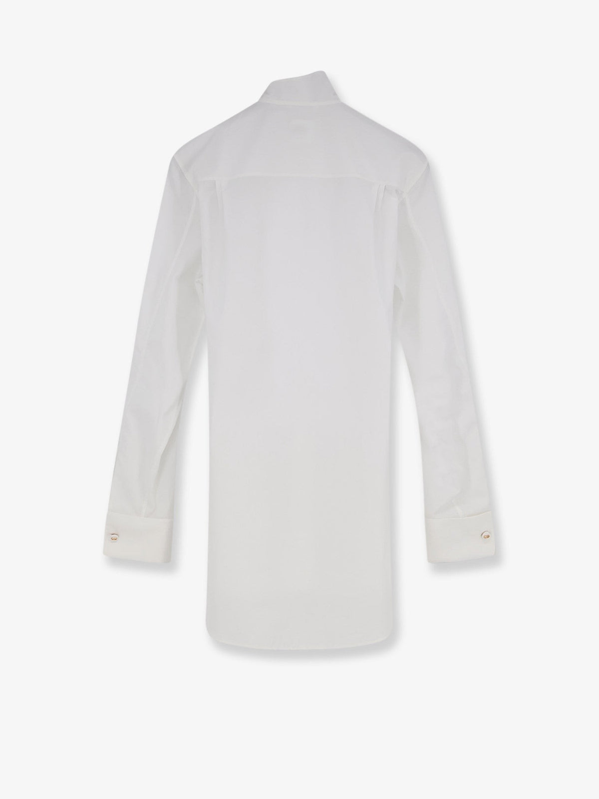 Cotton shirt with metal logo detail 2