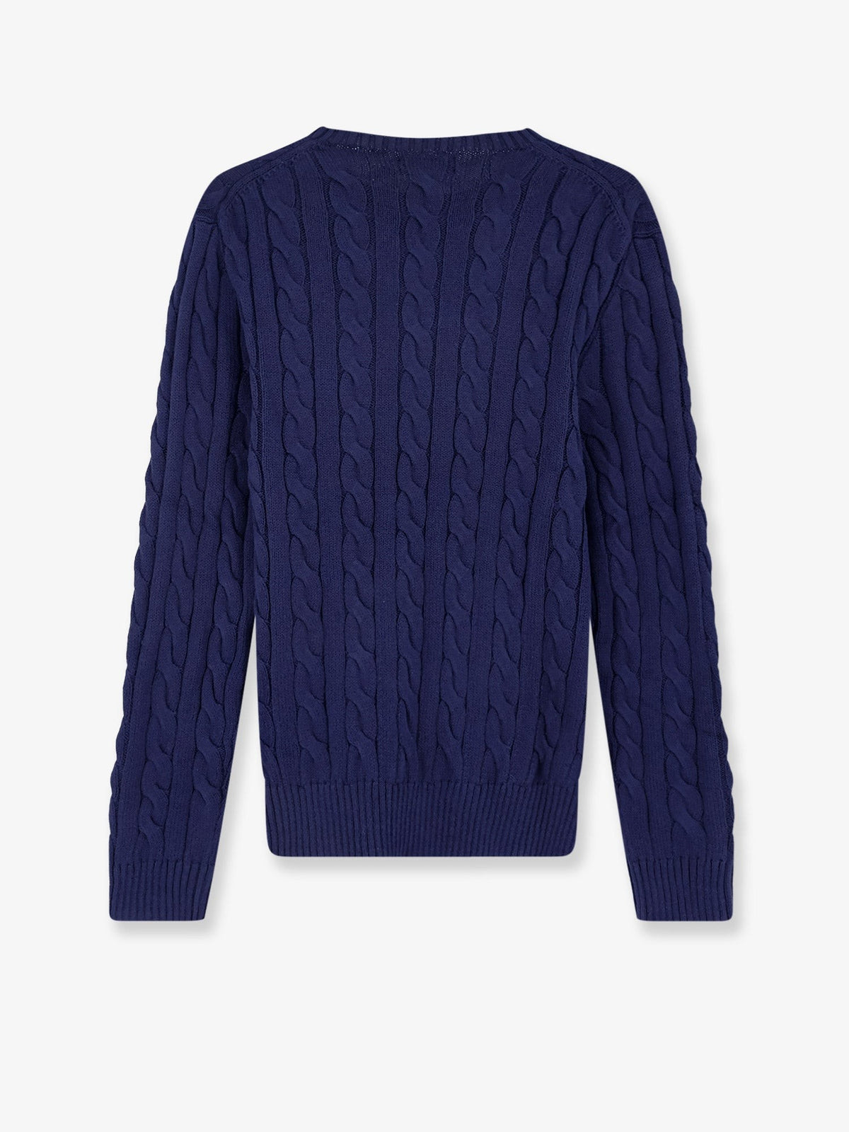 Cotton sweater with embroidered logo on the front 2