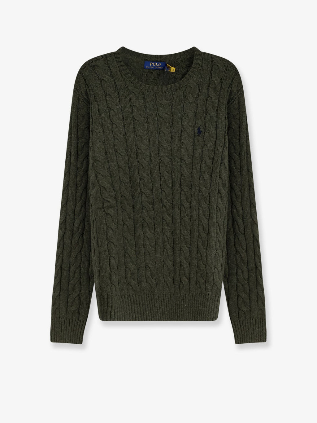 Cotton sweater with embroidered logo on the front