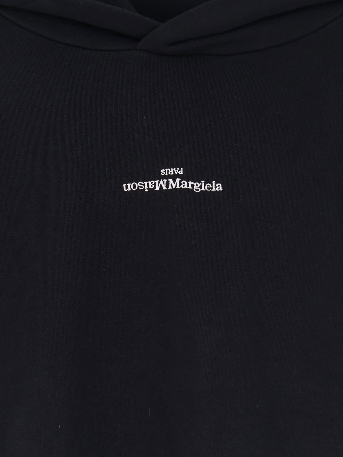 Cotton sweatshirt with front embroidered logo 3