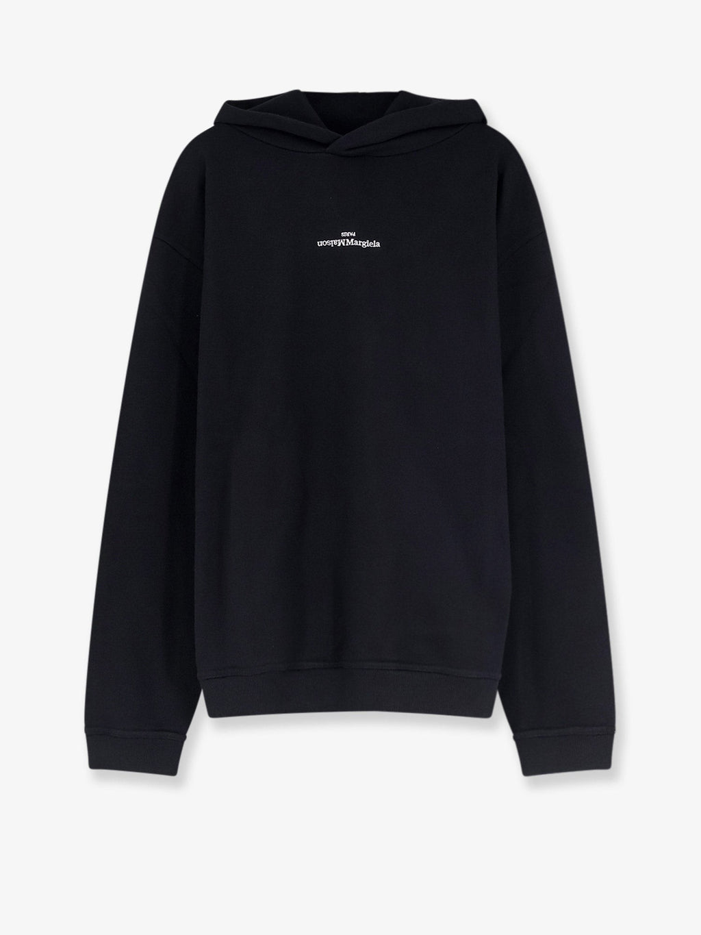 Cotton sweatshirt with front embroidered logo