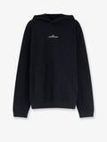 Cotton sweatshirt with front embroidered logo