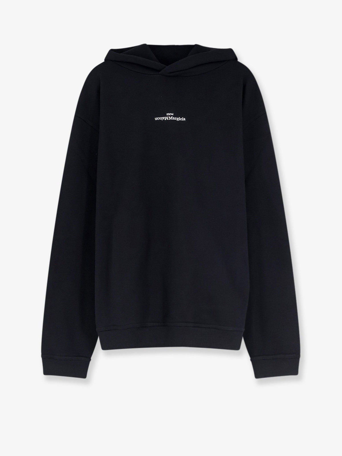 Cotton sweatshirt with front embroidered logo