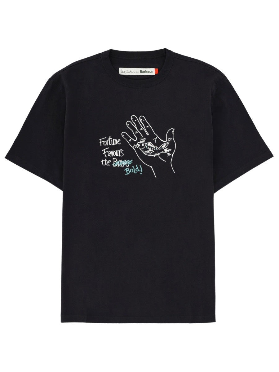 COTTON T-SHIRT "PAUL SMITH X BARBOUR"