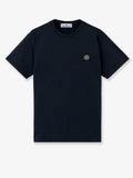 Cotton T-shirt with front logo patch