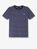Cotton T-shirt with striped pattern