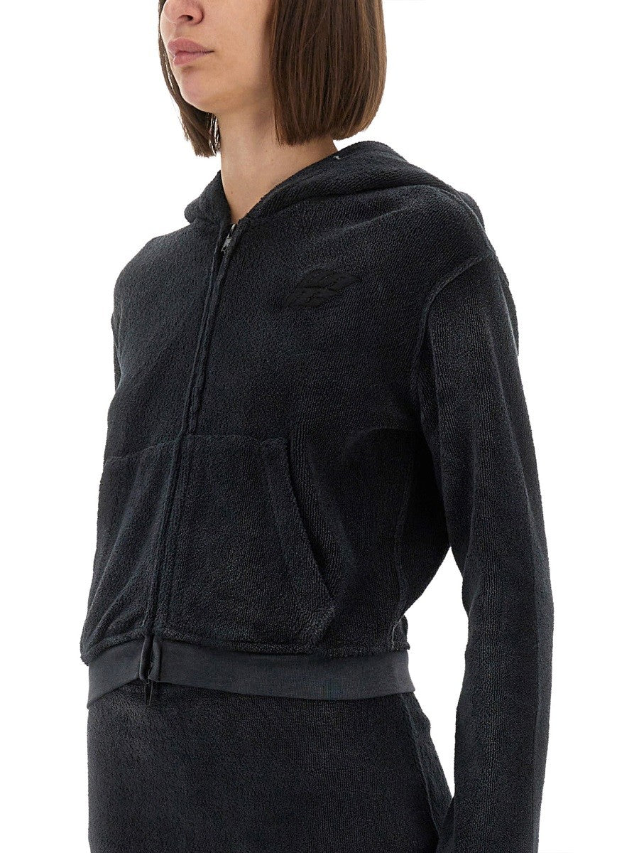 COTTON TERRY SWEATSHIRT WITH ZIPPER 4