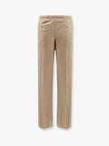 Cotton trousers with logo patch