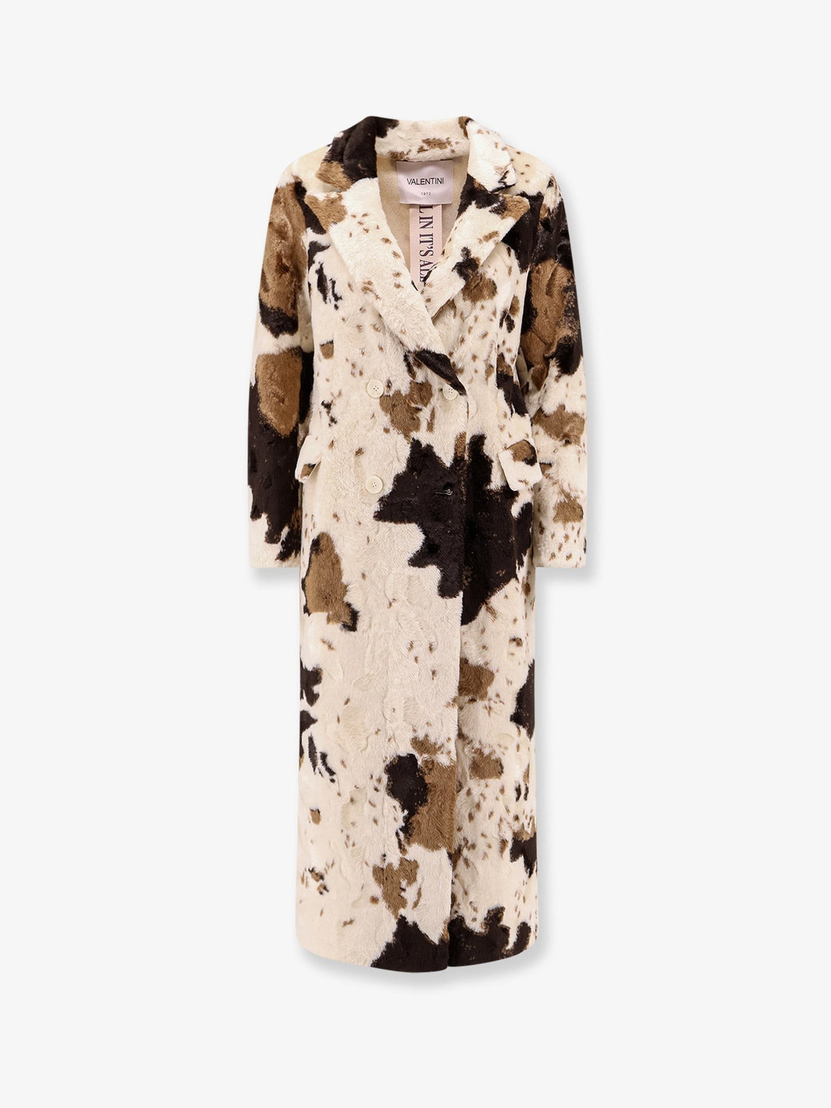 Cow Print double-breasted coat