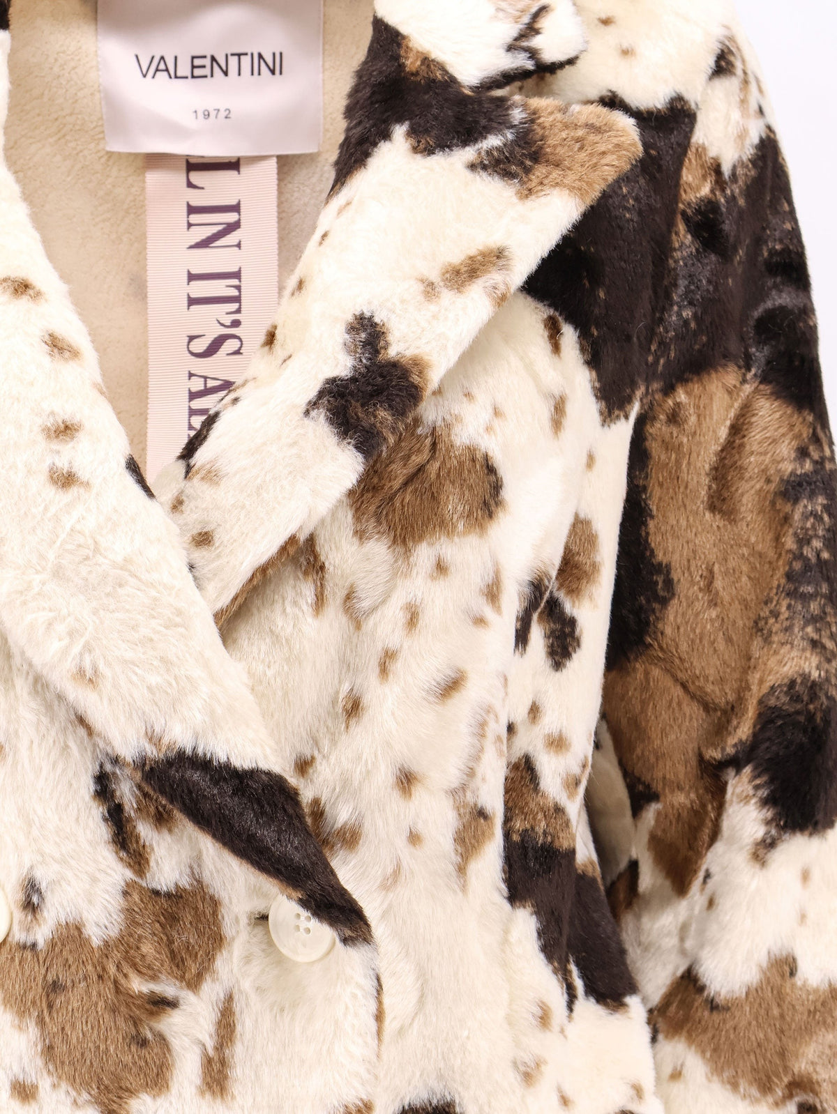 Cow Print double-breasted coat 3