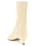 Craquelé leather ankle boots 3