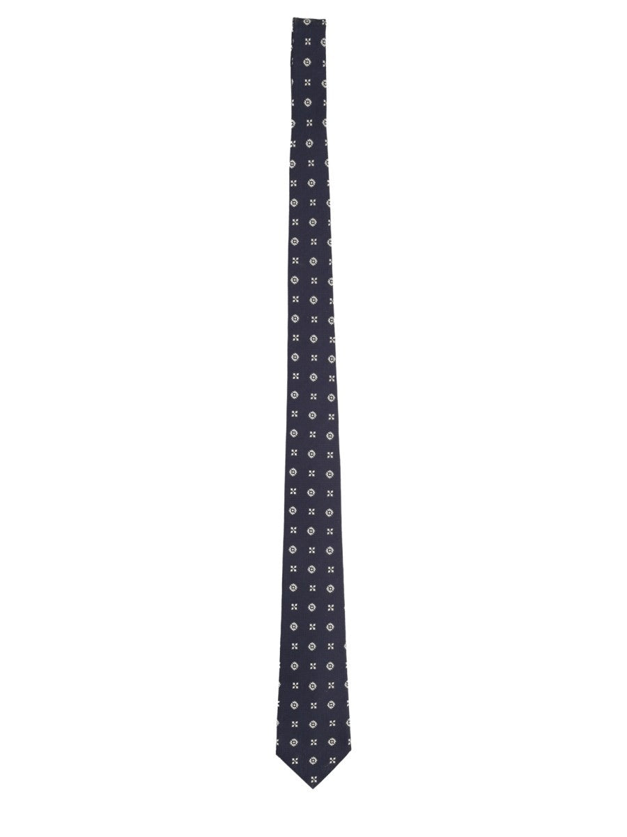 Cravatta In Jacquard Di Seta