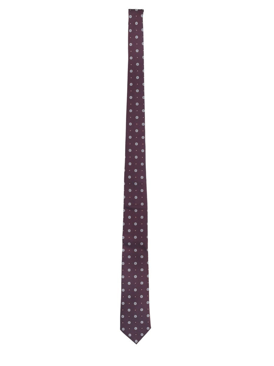 Cravatta In Jacquard Di Seta