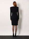 Crepe mini dress with V-neckline 3