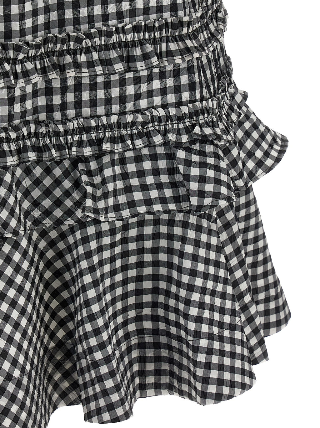 'Crinkled Check Mini' dress 4