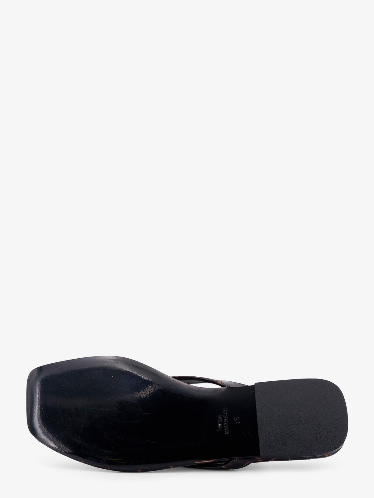Croco-embossed leather sandals 4
