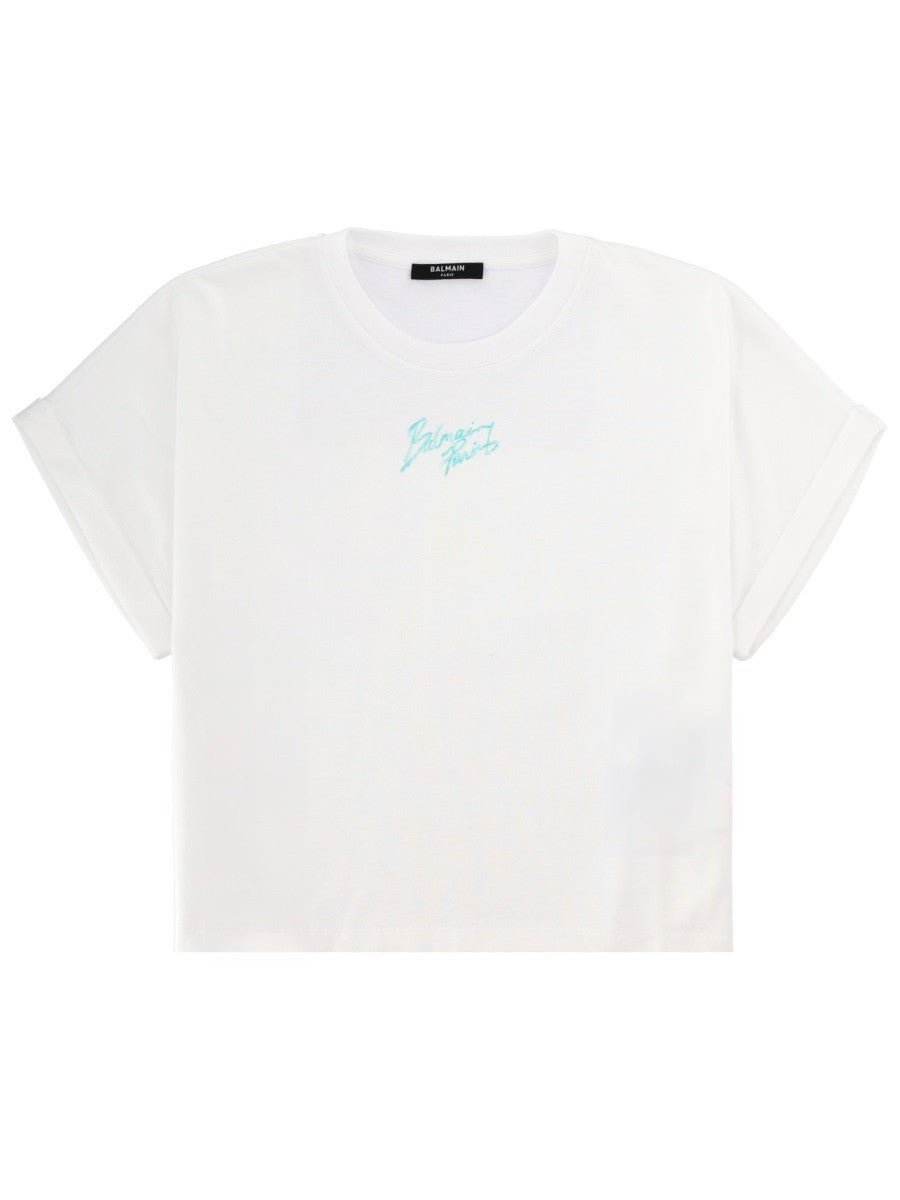 CROPPED T-SHIRT WITH LOGO