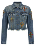 Cross denim jacket