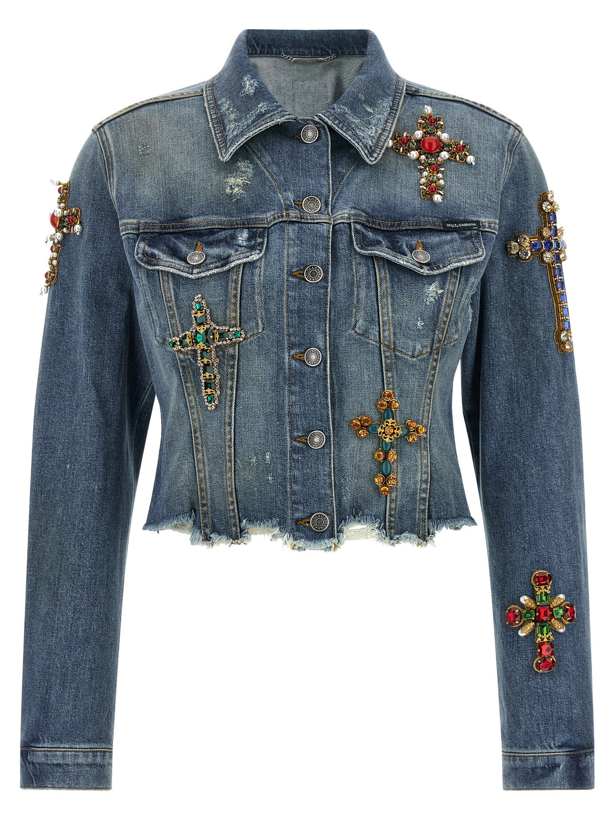 Cross denim jacket