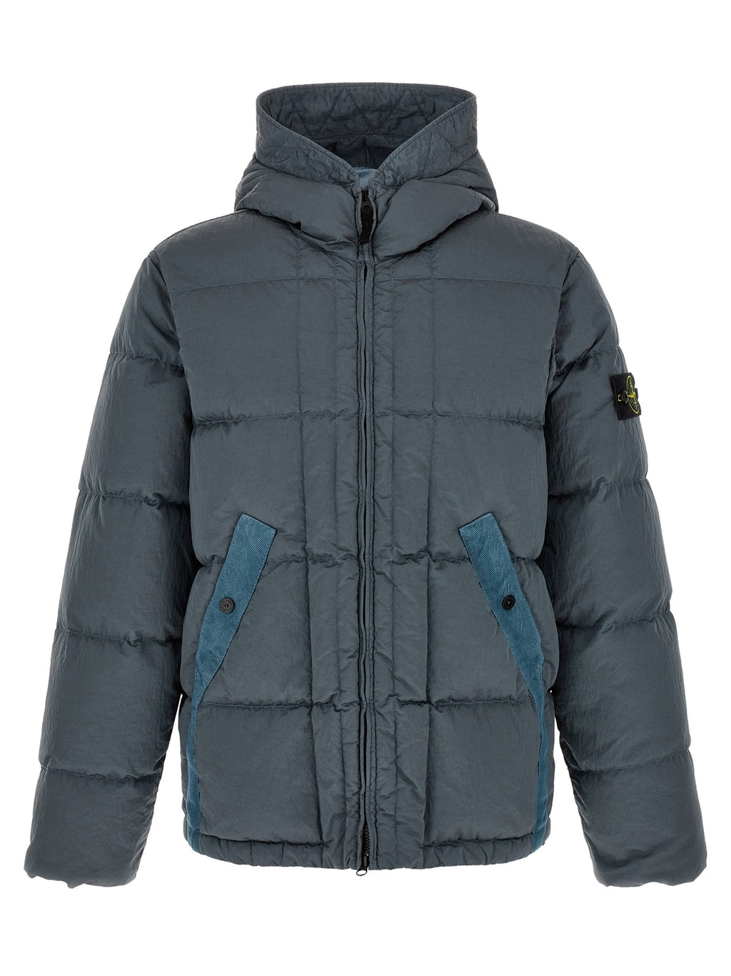 Crumpled effect down jacket