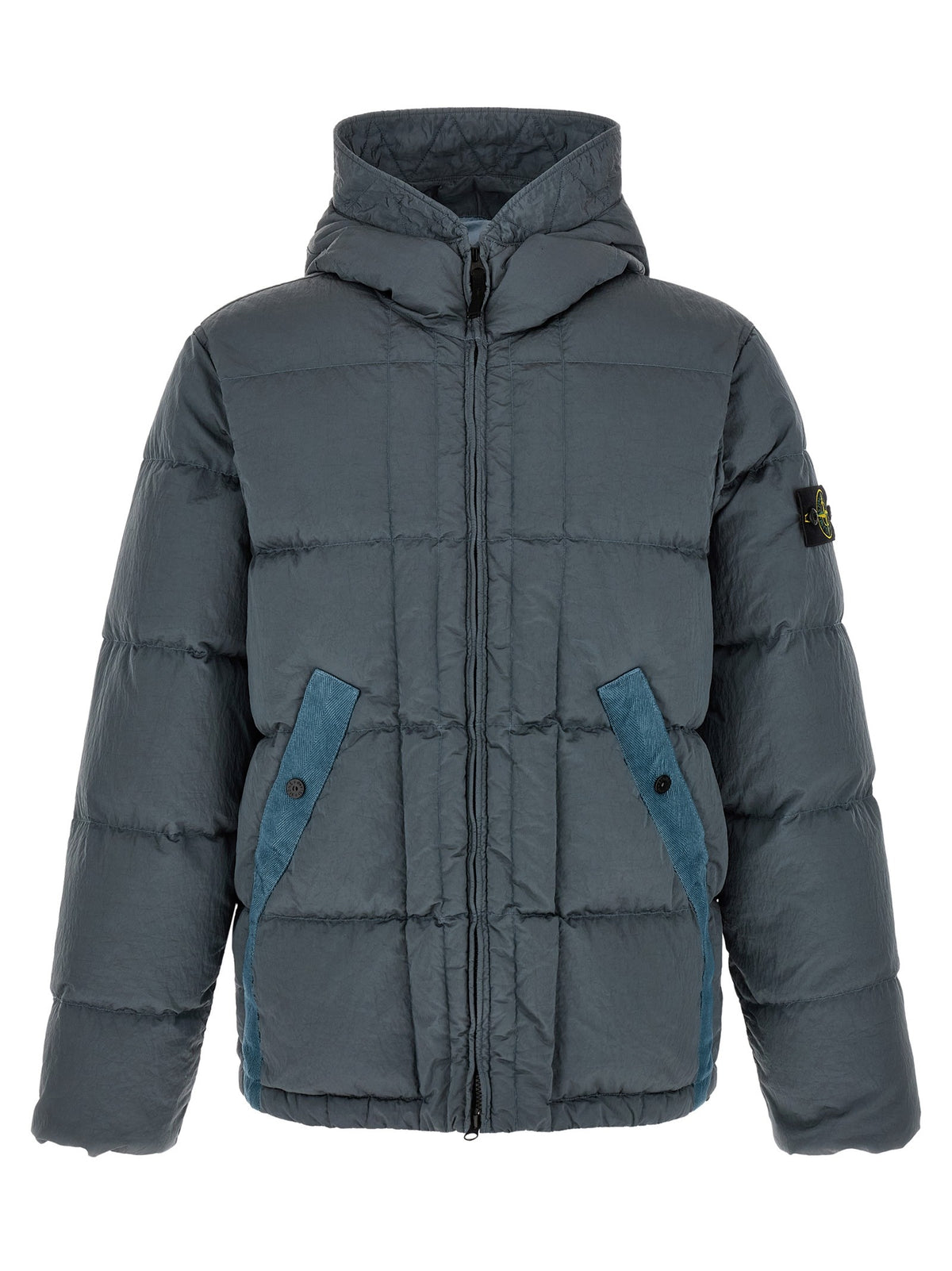 Crumpled effect down jacket