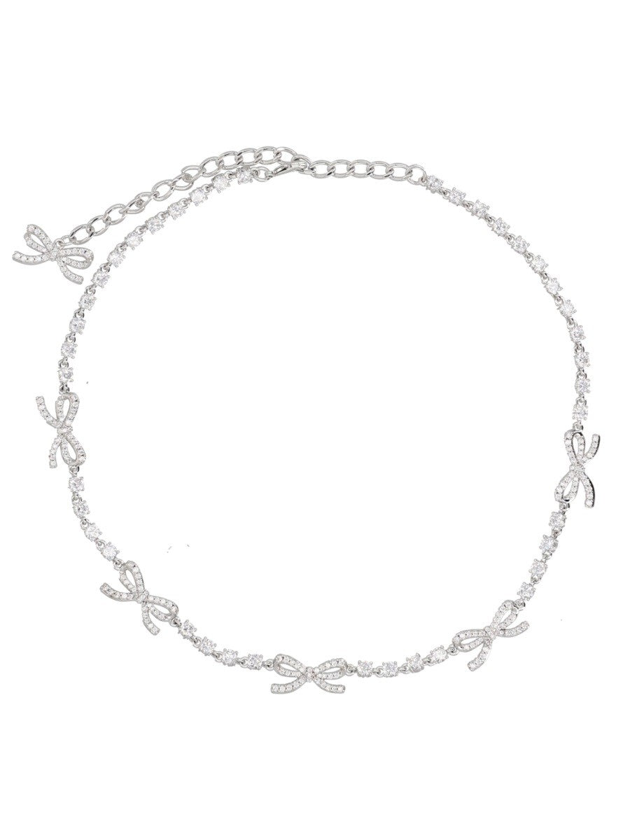 "CRYSTAL BOW" NECKLACE