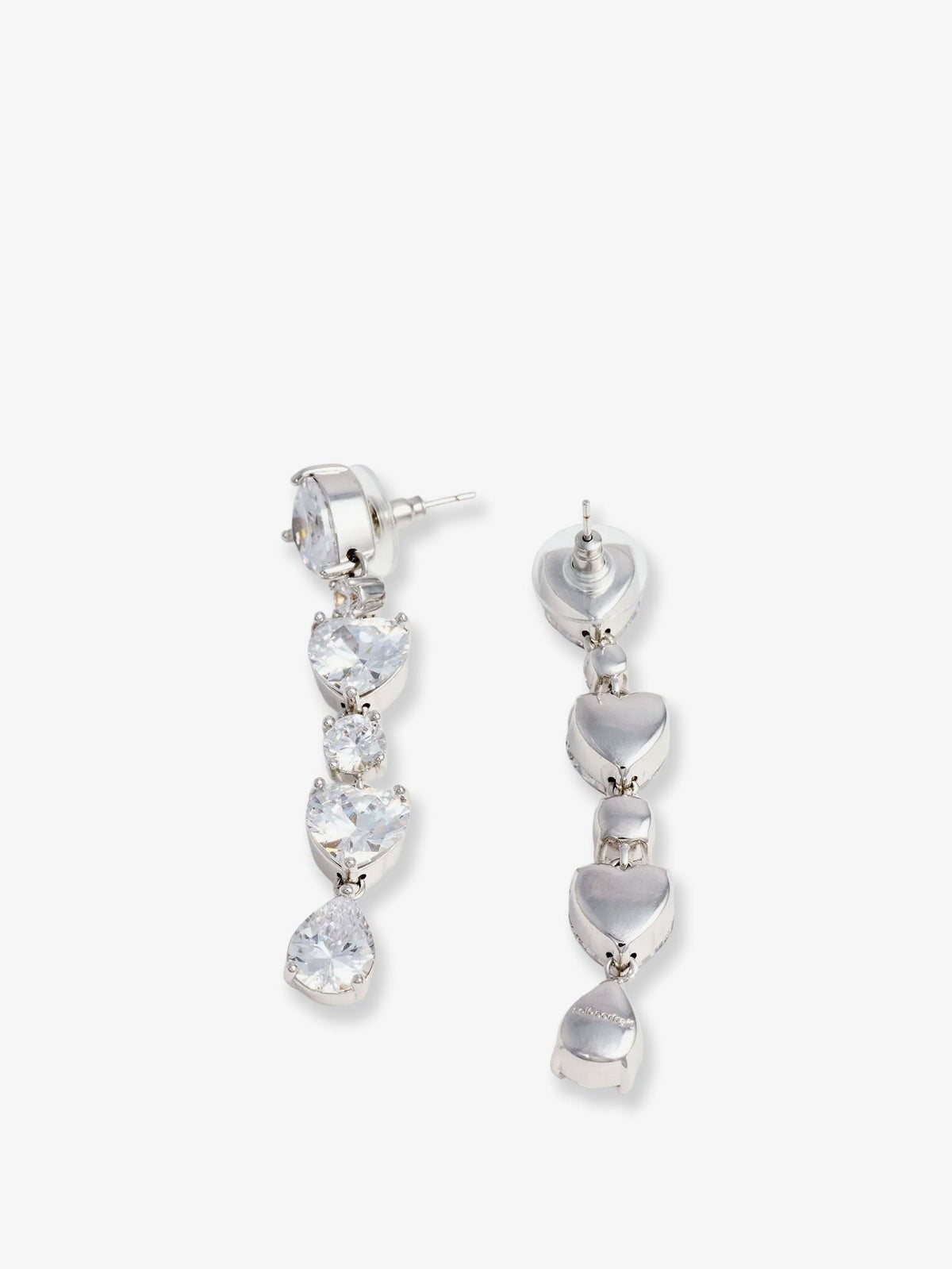 Crystal Heart Tiered Earrings 2