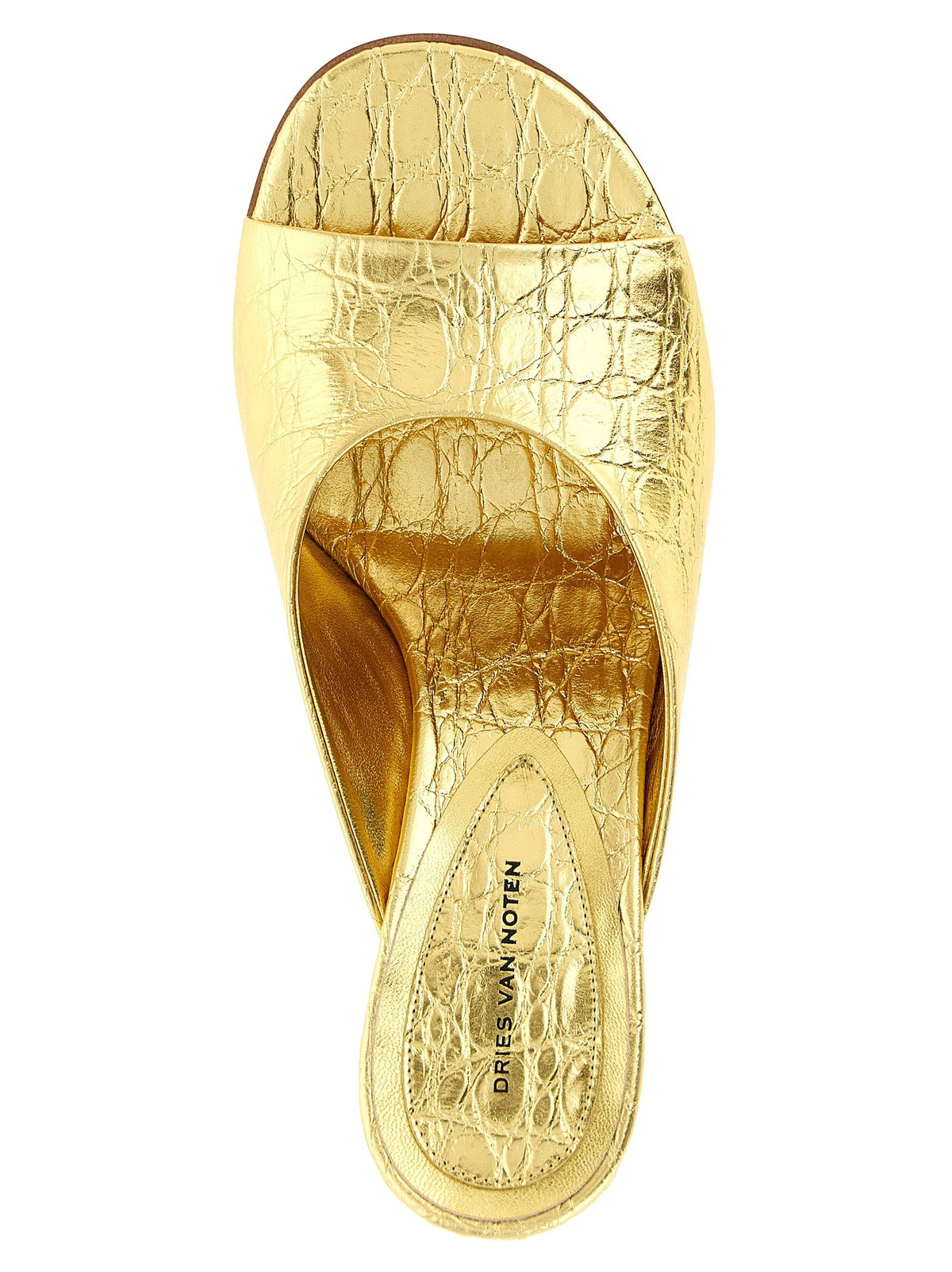 Curved wedge mules 4