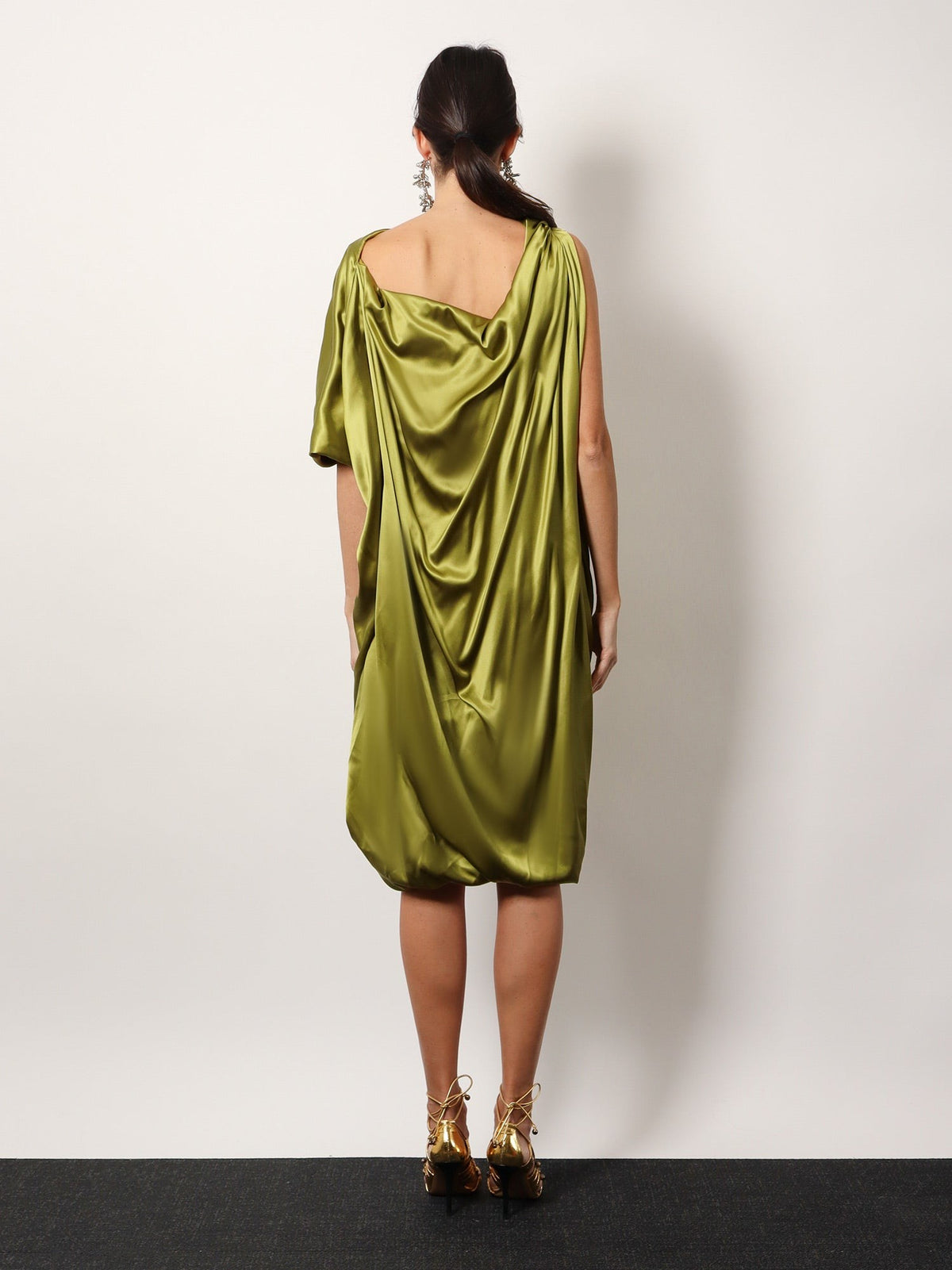 Dalant silk dress with lateral knot 3