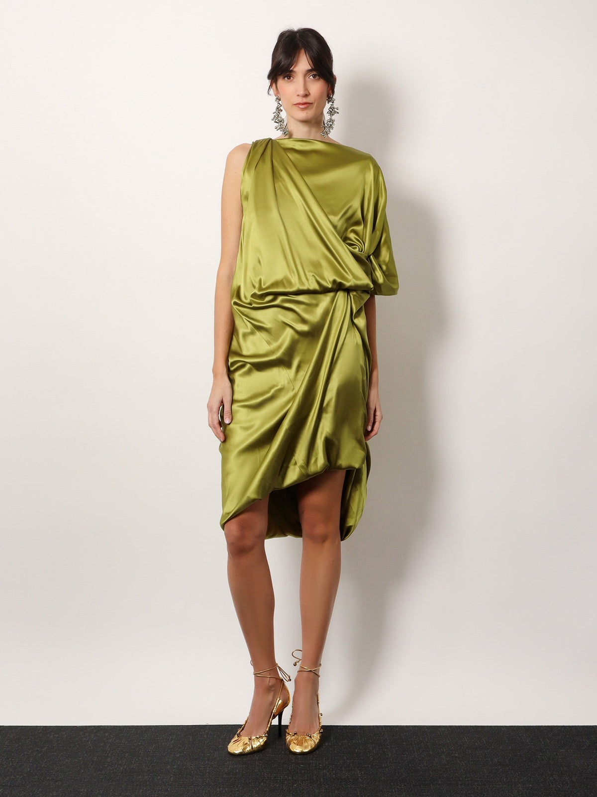 Dalant silk dress with lateral knot 2