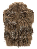 'Dazzling Moss Embroidery' vest