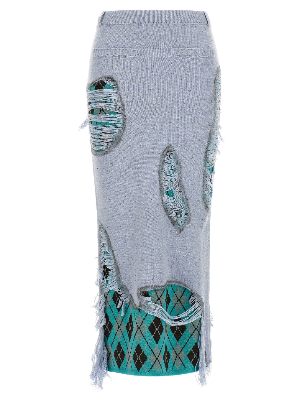 'Deconstructed Argyle' skirt