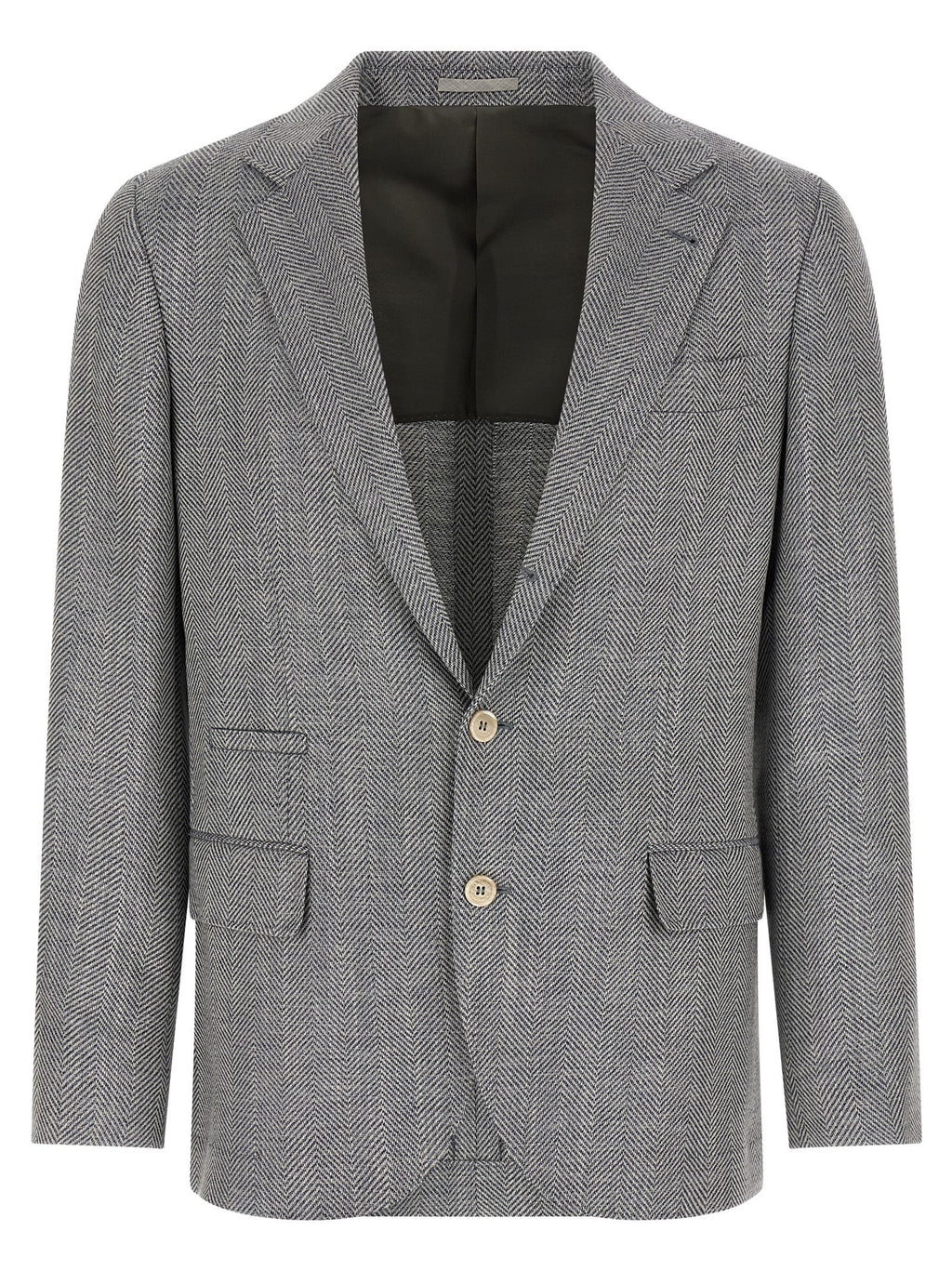 Deconstructed single-breasted blazer