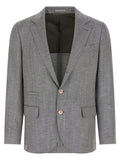 Deconstructed single-breasted blazer