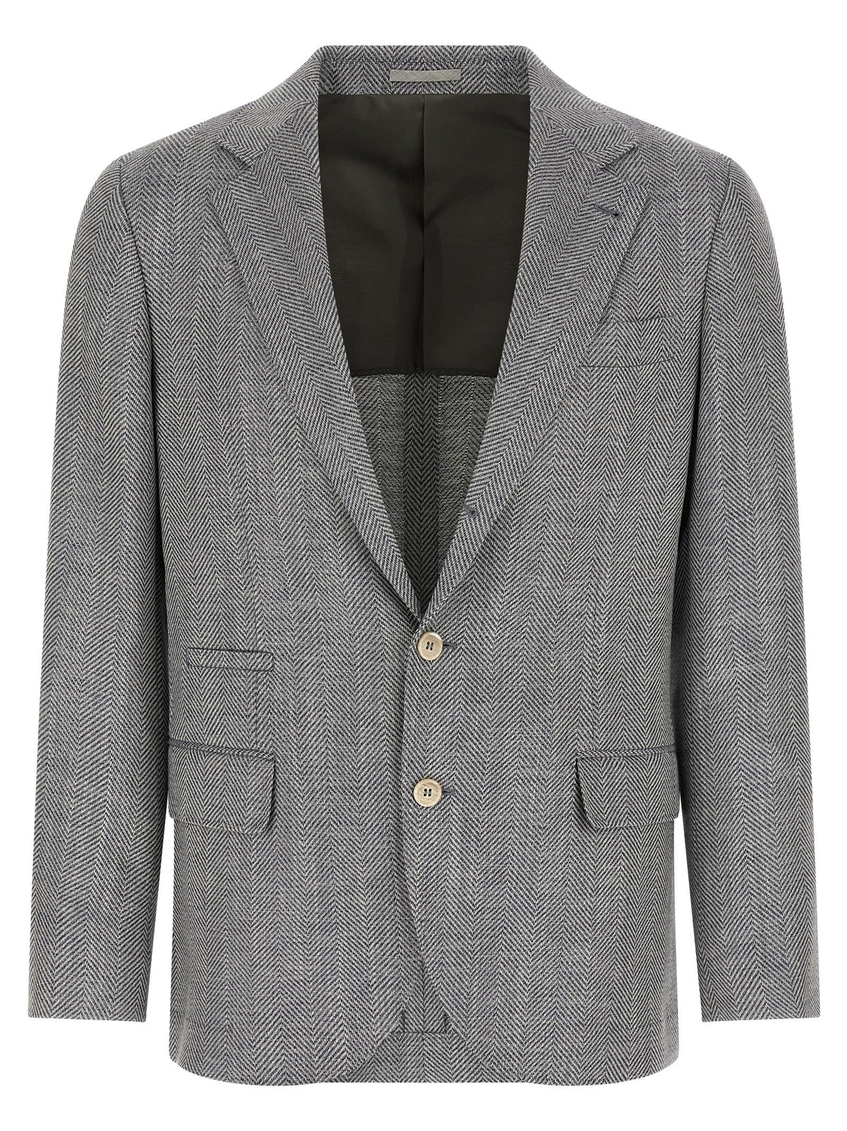 Deconstructed single-breasted blazer
