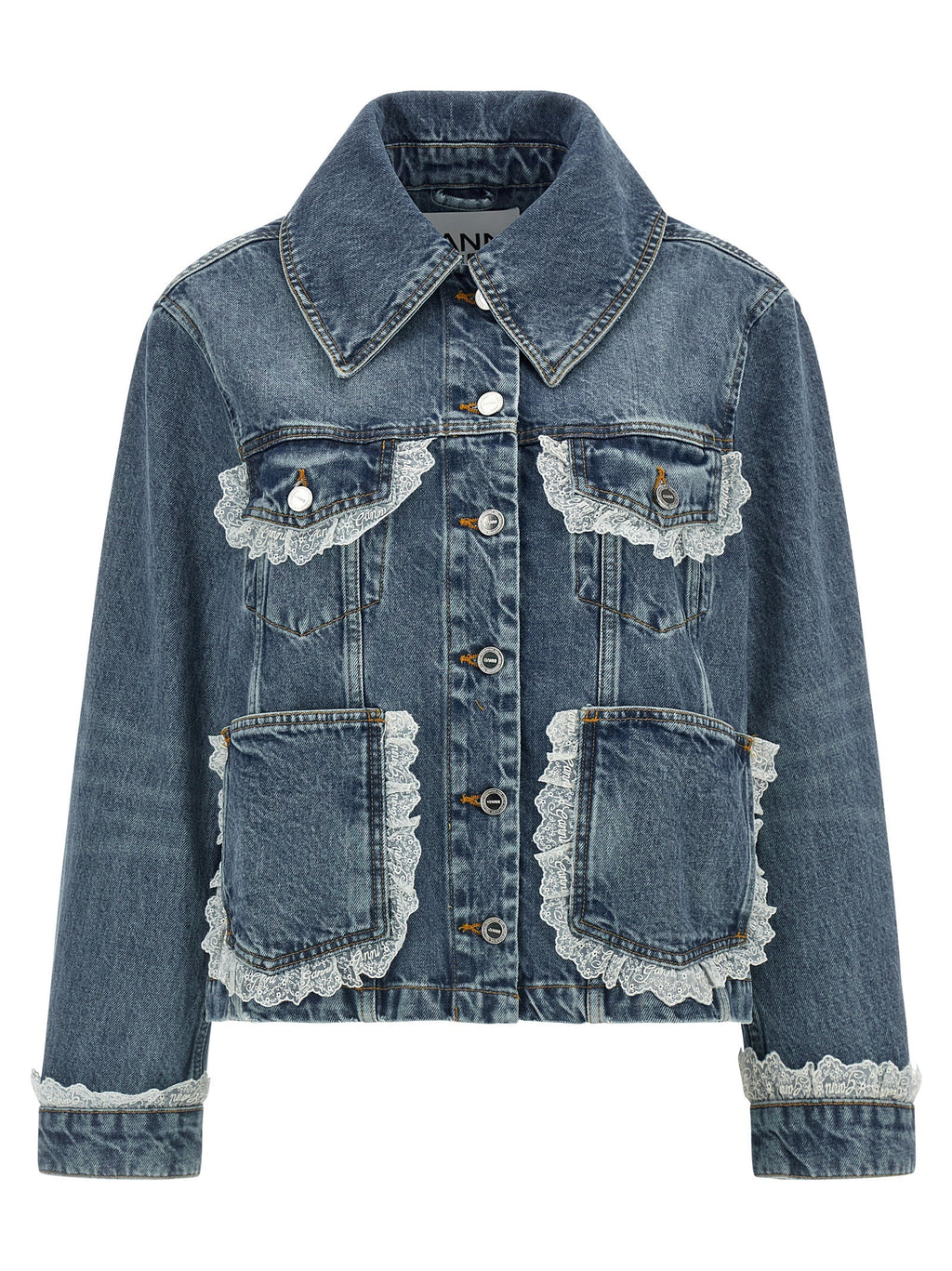Denim and lace jacket