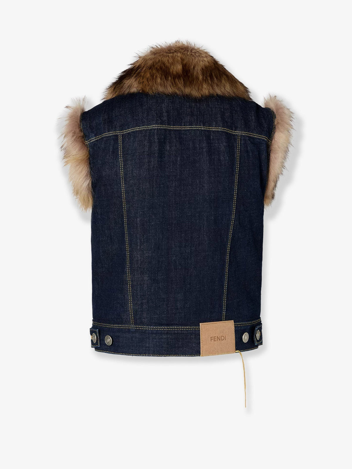 Denim and shearling vest 2