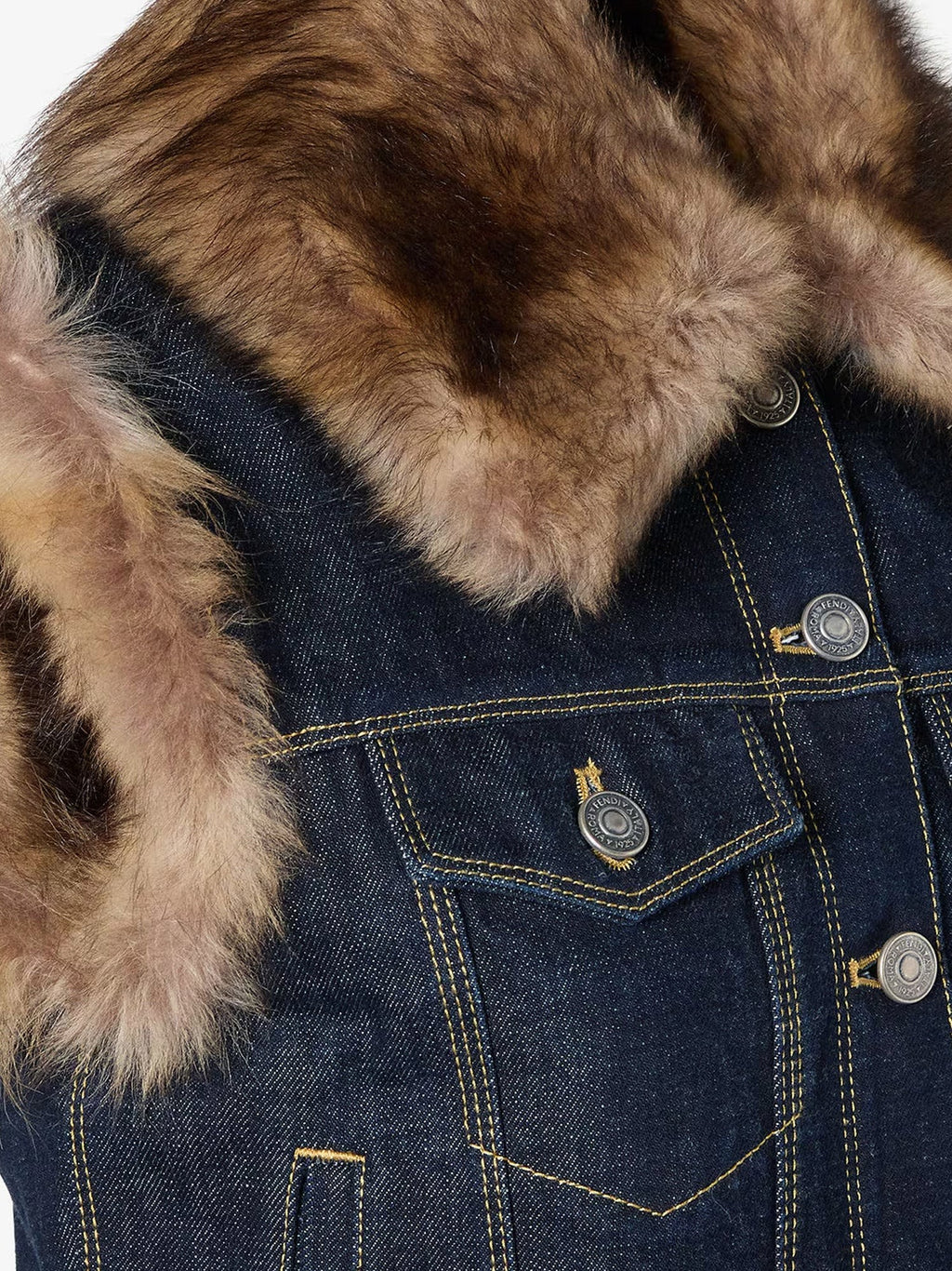 Denim and shearling vest 3