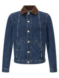 Denim and suede jacket