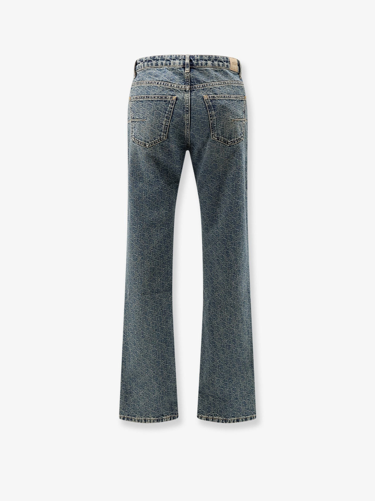 Denim blue jeans with all-over Dior Oblique motif 2