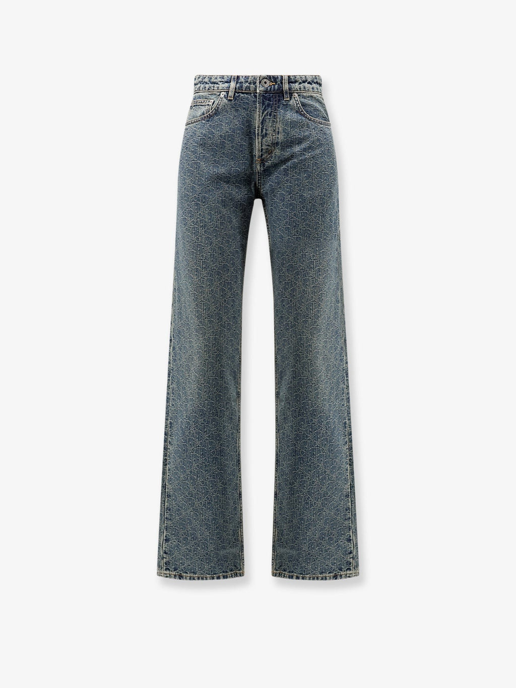 Denim blue jeans with all-over Dior Oblique motif