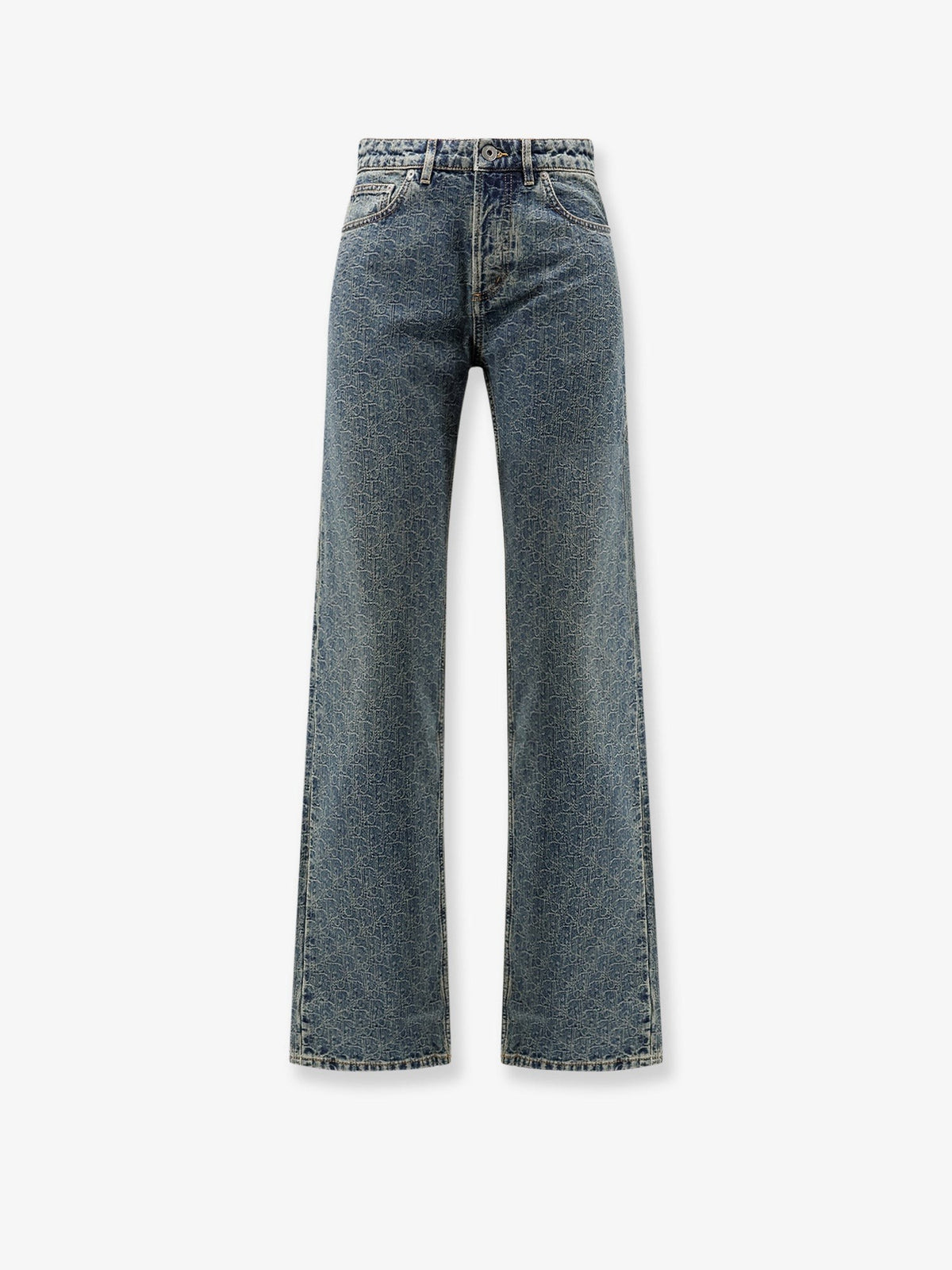 Denim blue jeans with all-over Dior Oblique motif