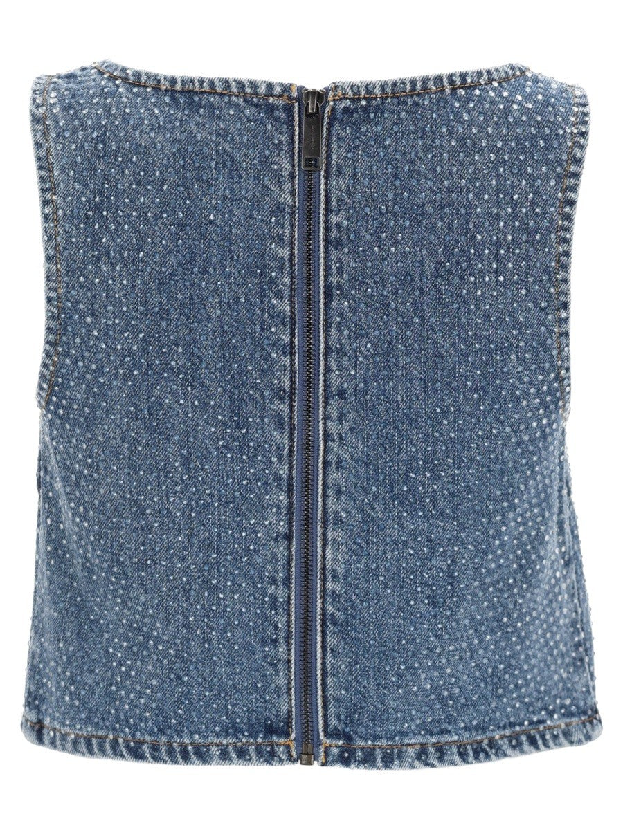 DENIM CROP TOP WITH RHINESTONES 2