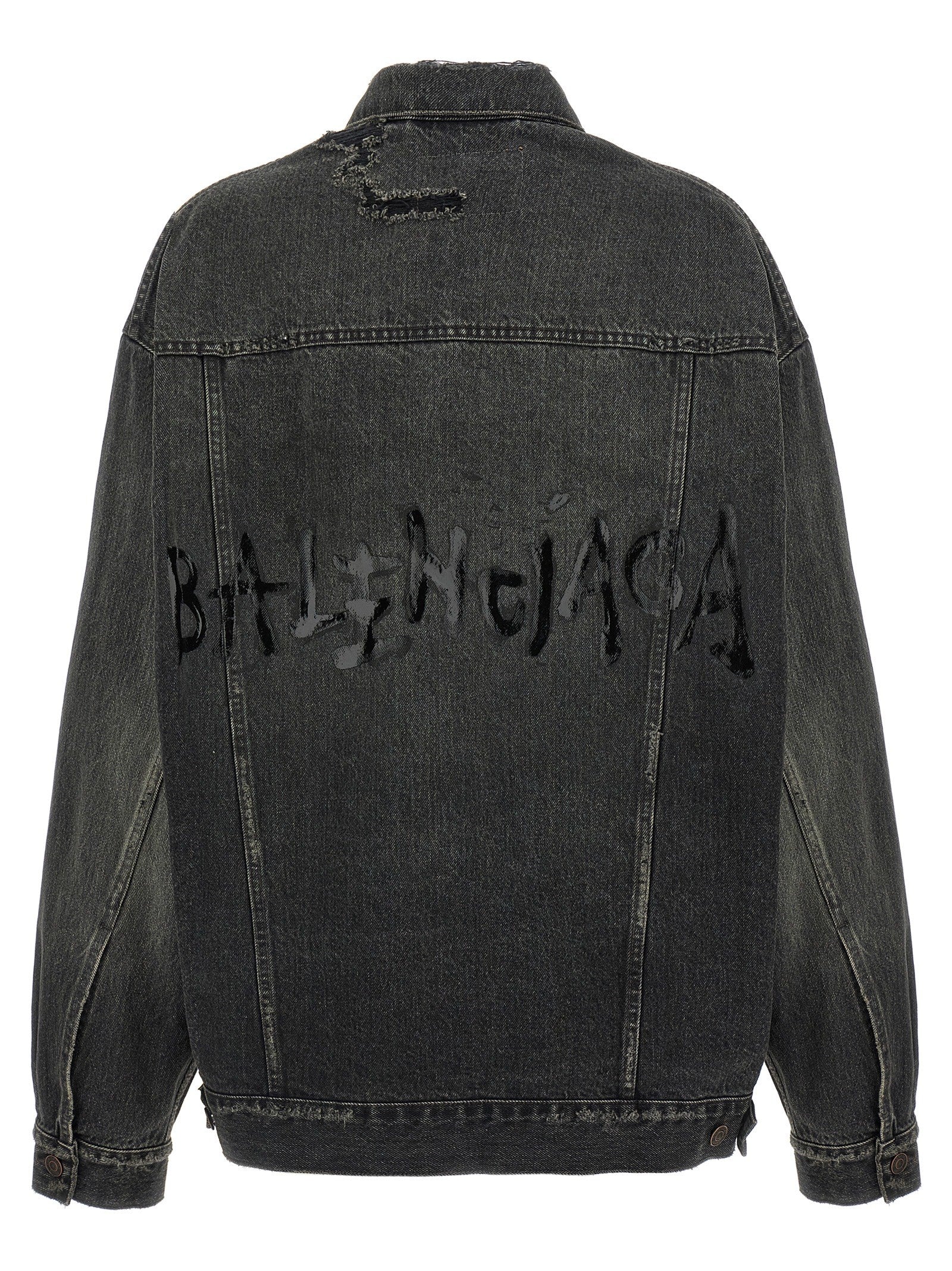 Denim jacket with used effect 2