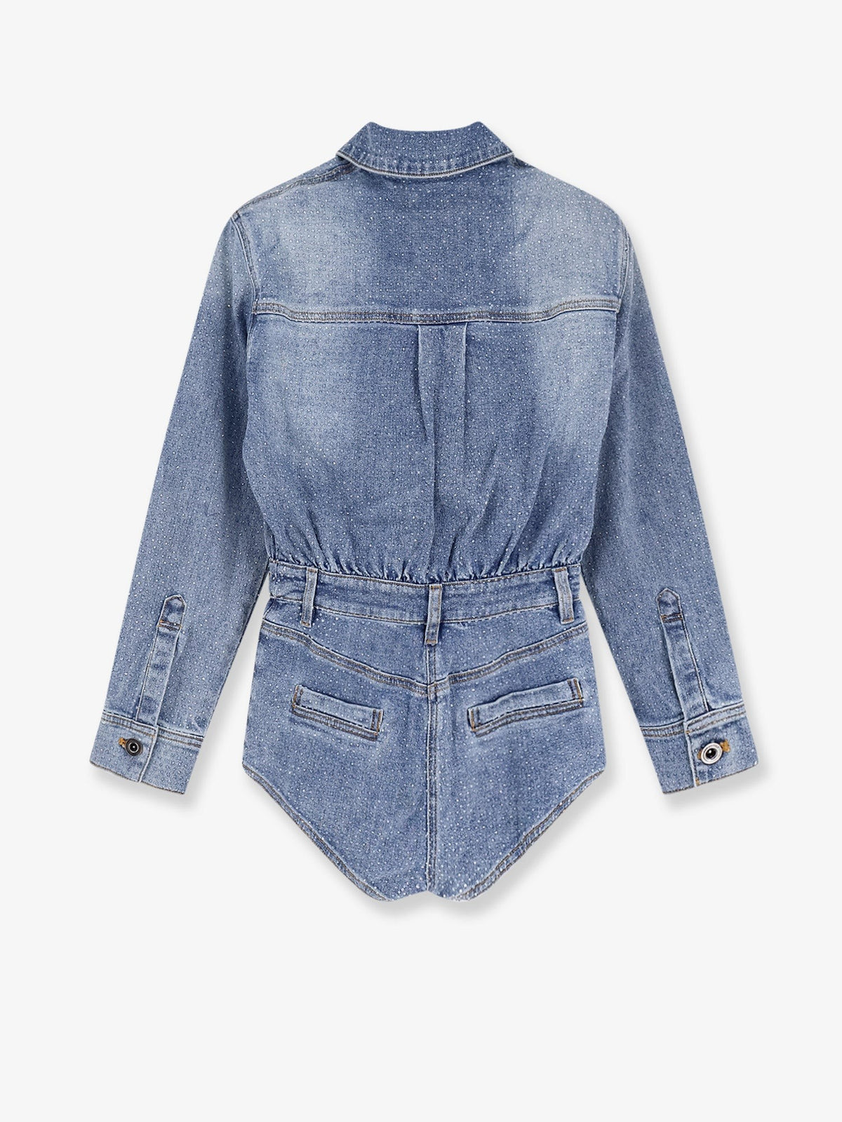 Denim jumpsuit with rhinestones 2